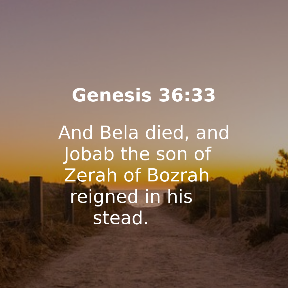 Genesis 36:33 - Bibleverses.net
