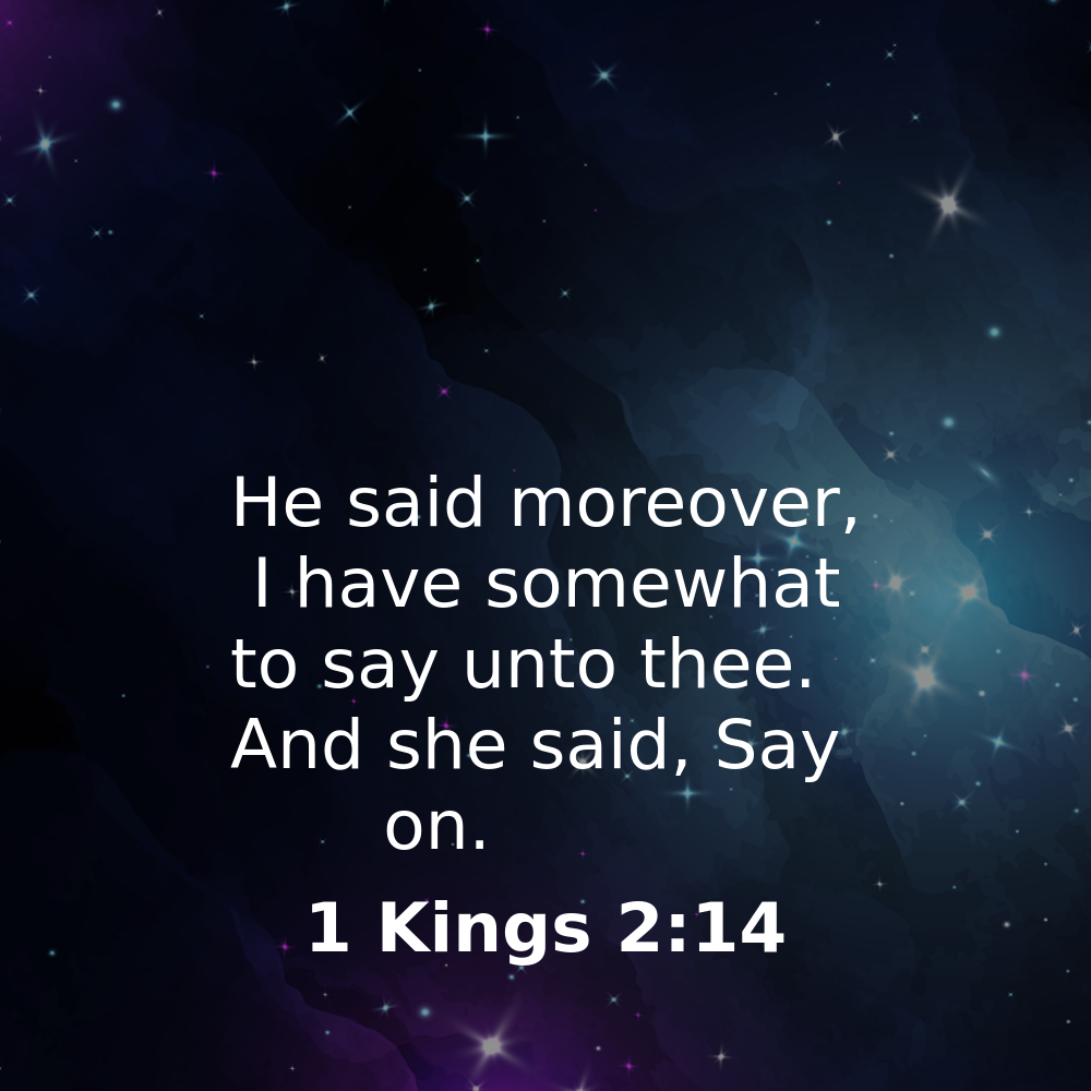 1 Kings 2:14 - Bibleverses.net