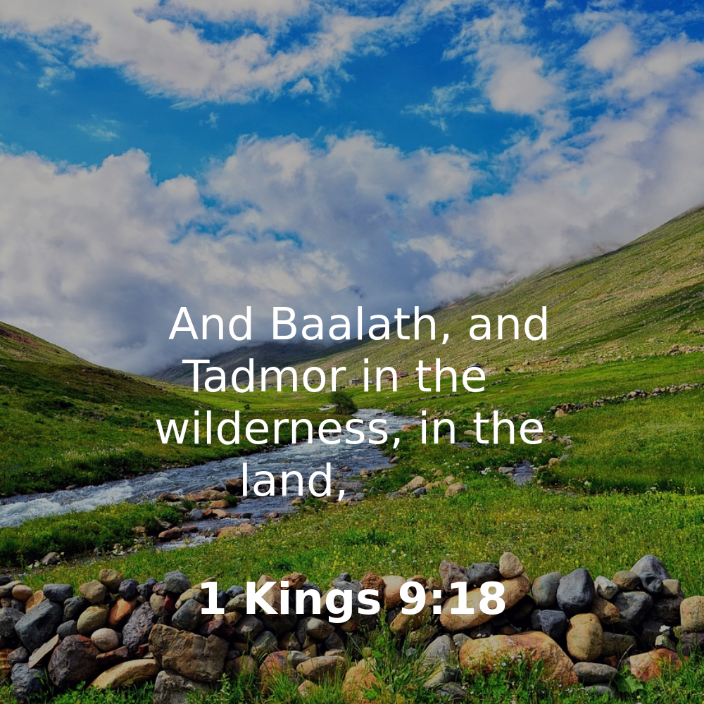 1 Kings 9:18 - Bibleverses.net