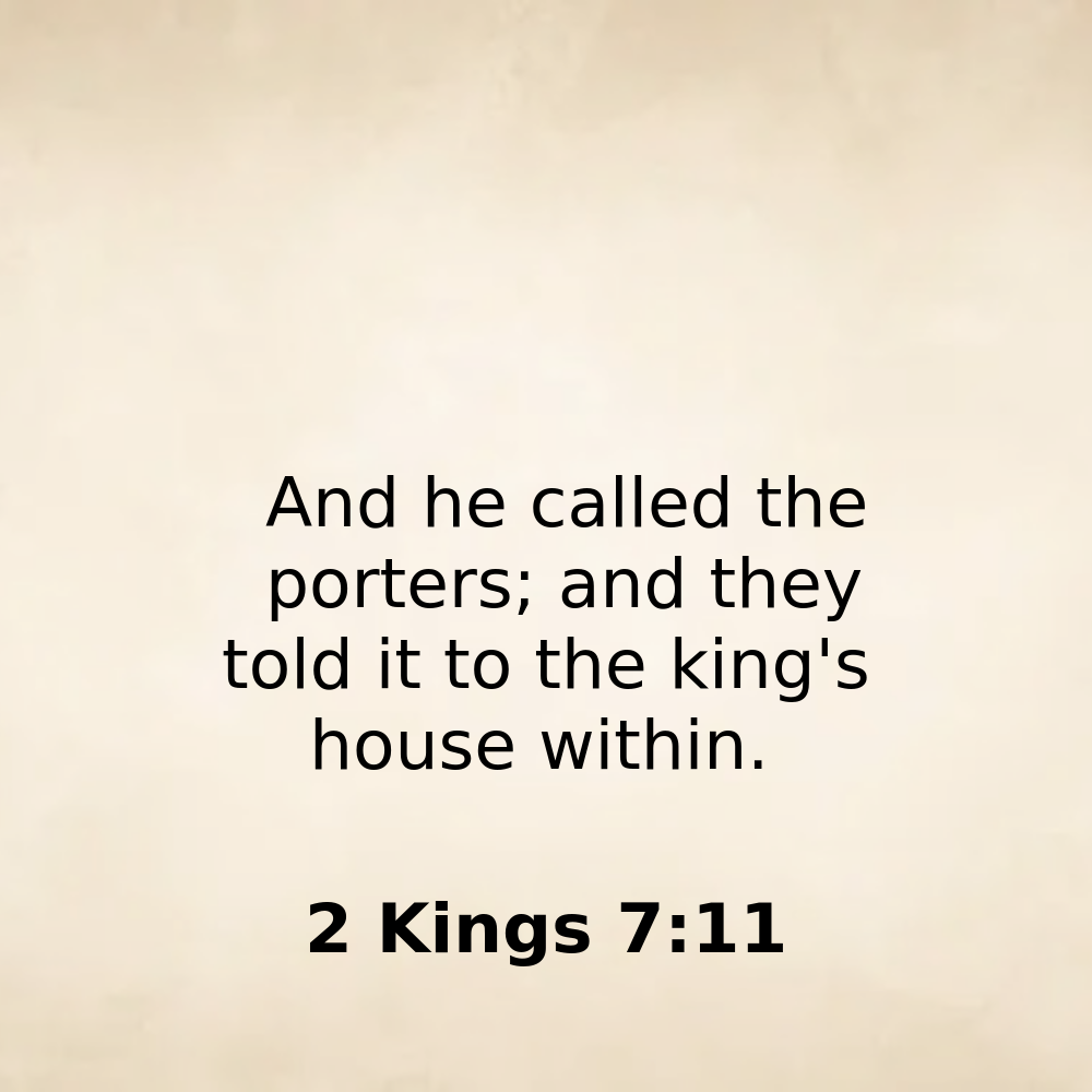 2 Kings 7:11 - Bibleverses.net
