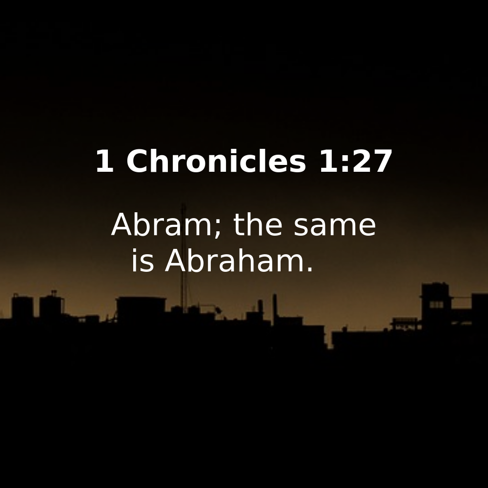 1 Chronicles 1:27 - Bibleverses.net