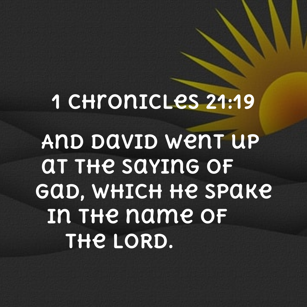 1 Chronicles 21:19 - Bibleverses.net