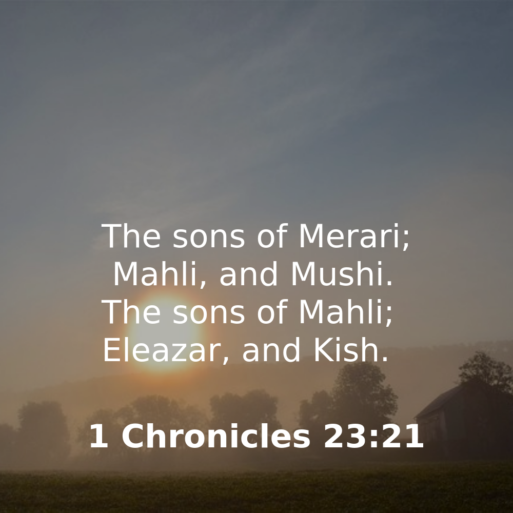 1 Chronicles 23:21 - Bibleverses.net