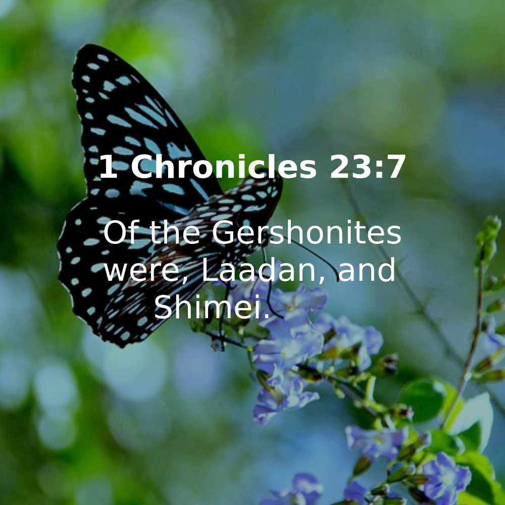 1 Chronicles 23:7 - Bibleverses.net