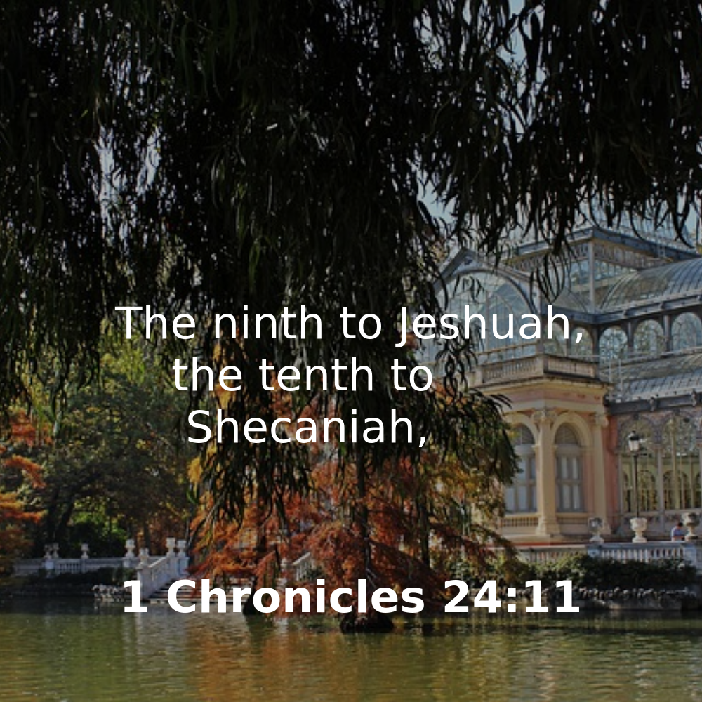 1 Chronicles 24:11 - Bibleverses.net