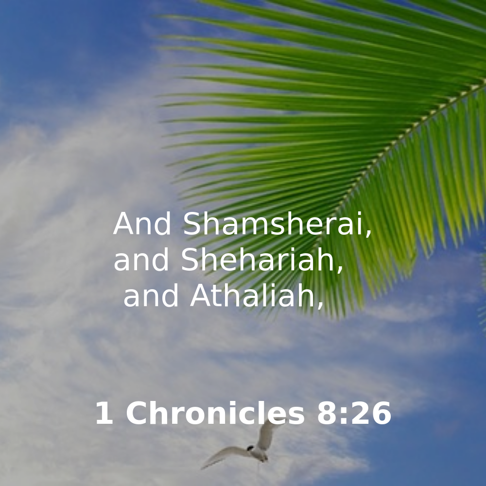 1 Chronicles 8:26 - Bibleverses.net