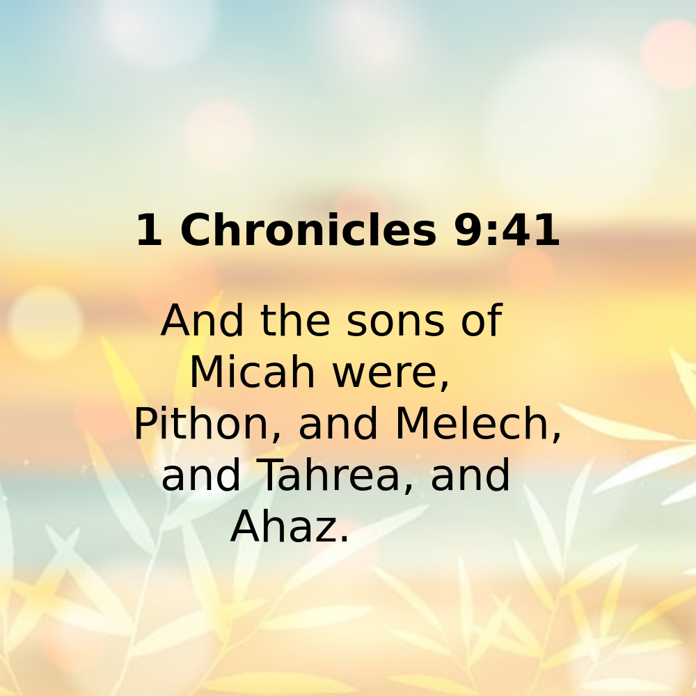 1 Chronicles 9:41 - Bibleverses.net