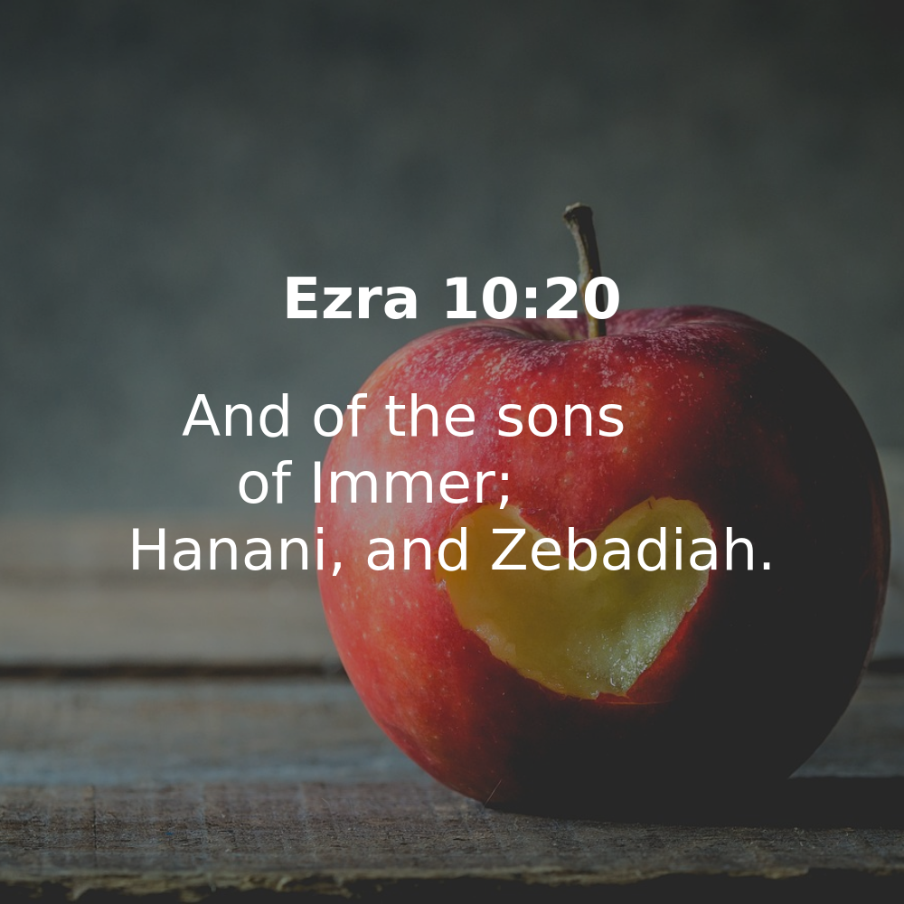 Ezra 10:20 - Bibleverses.net