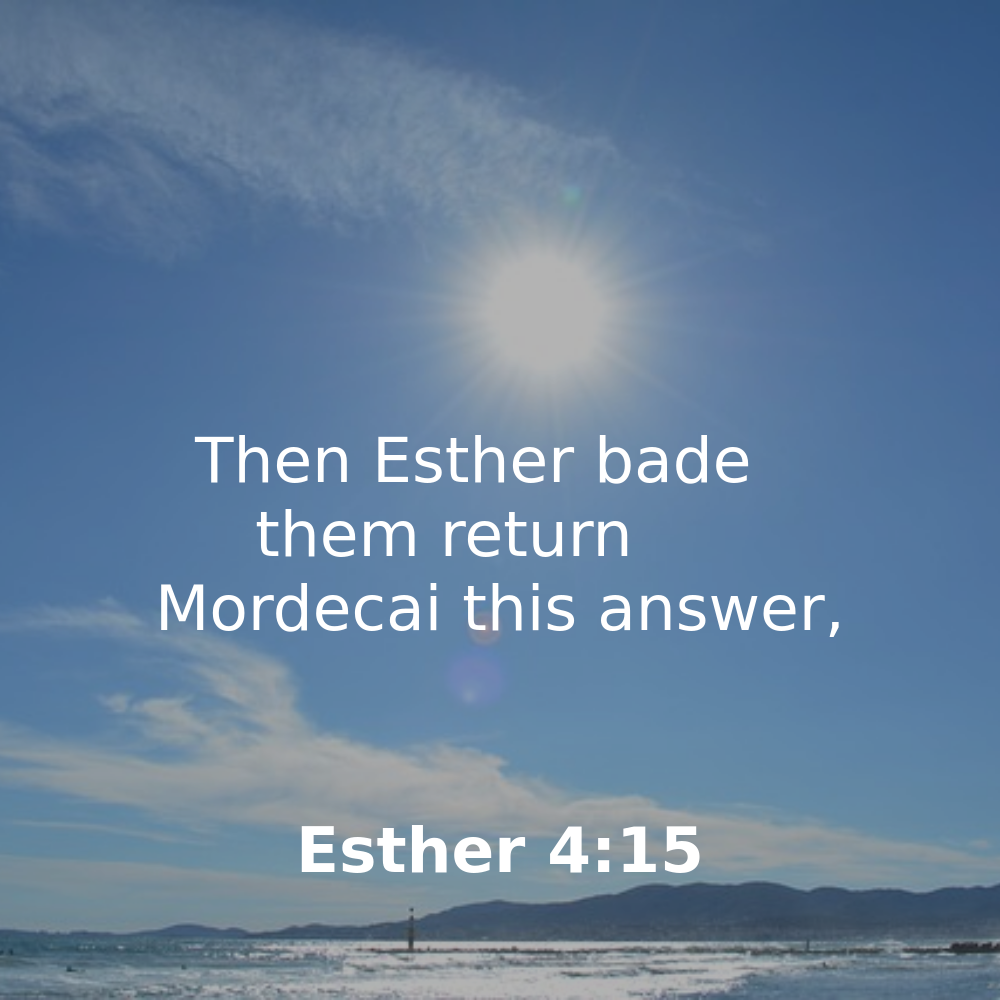 Esther 4:15 - Bibleverses.net
