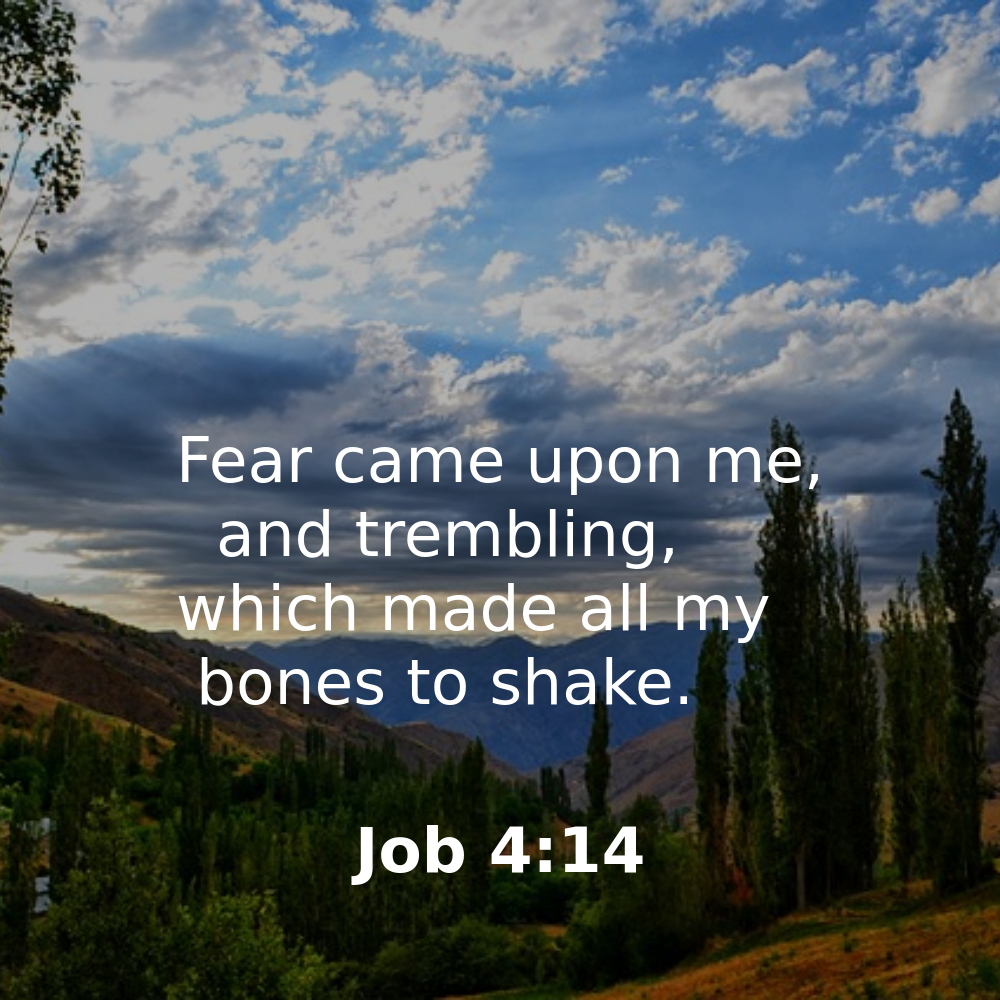 Job 4:14 - Bibleverses.net