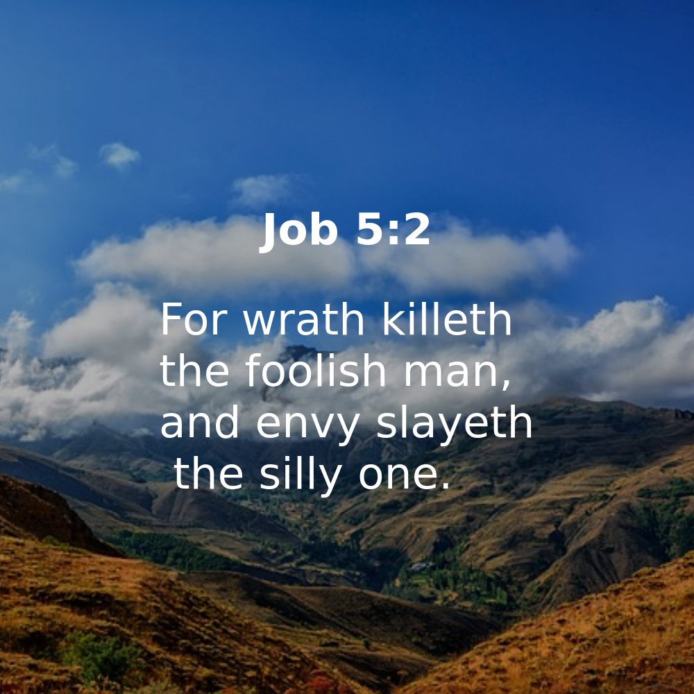 Job 5:2 - Bibleverses.net