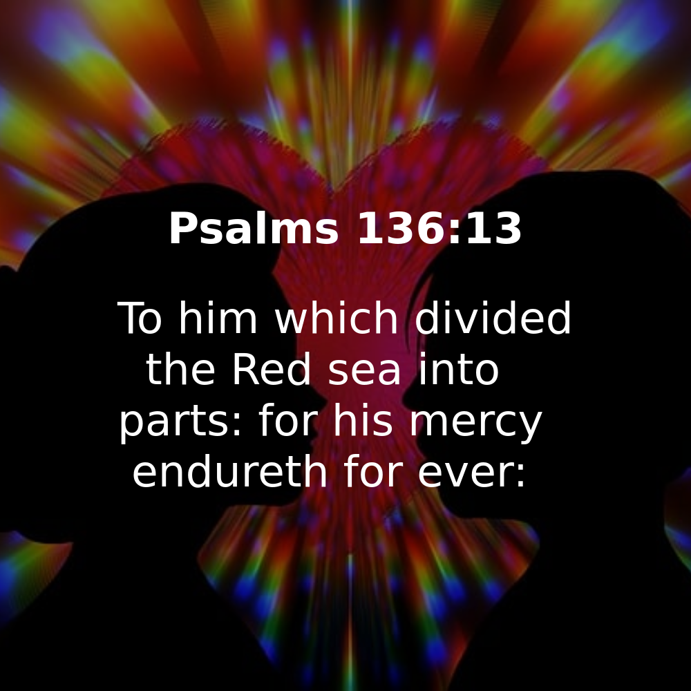 Psalms 136:13 - Bibleverses.net