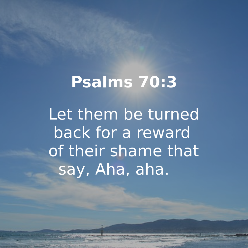 Psalms 70:3 - Bibleverses.net