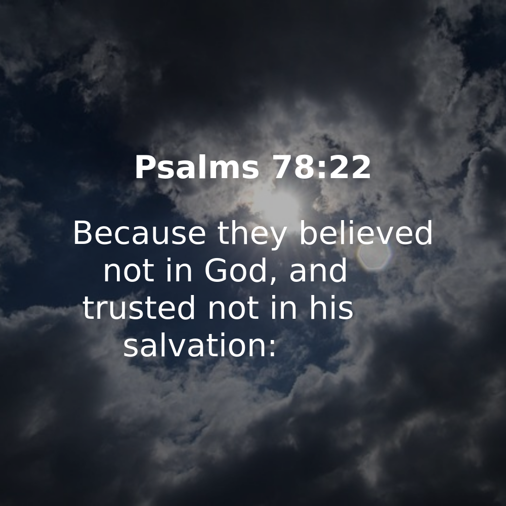 Psalms 78:22 - Bibleverses.net