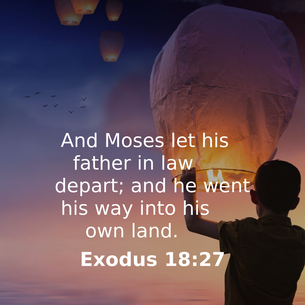 Exodus 18:27 - Bibleverses.net