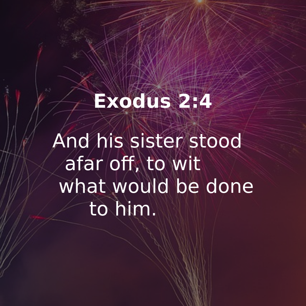 Exodus 2:4 - Bibleverses.net