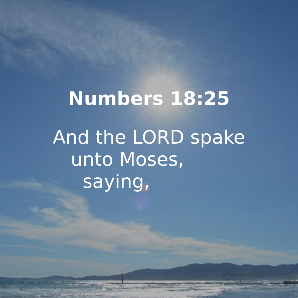 Numbers 18:25 - Bibleverses.net