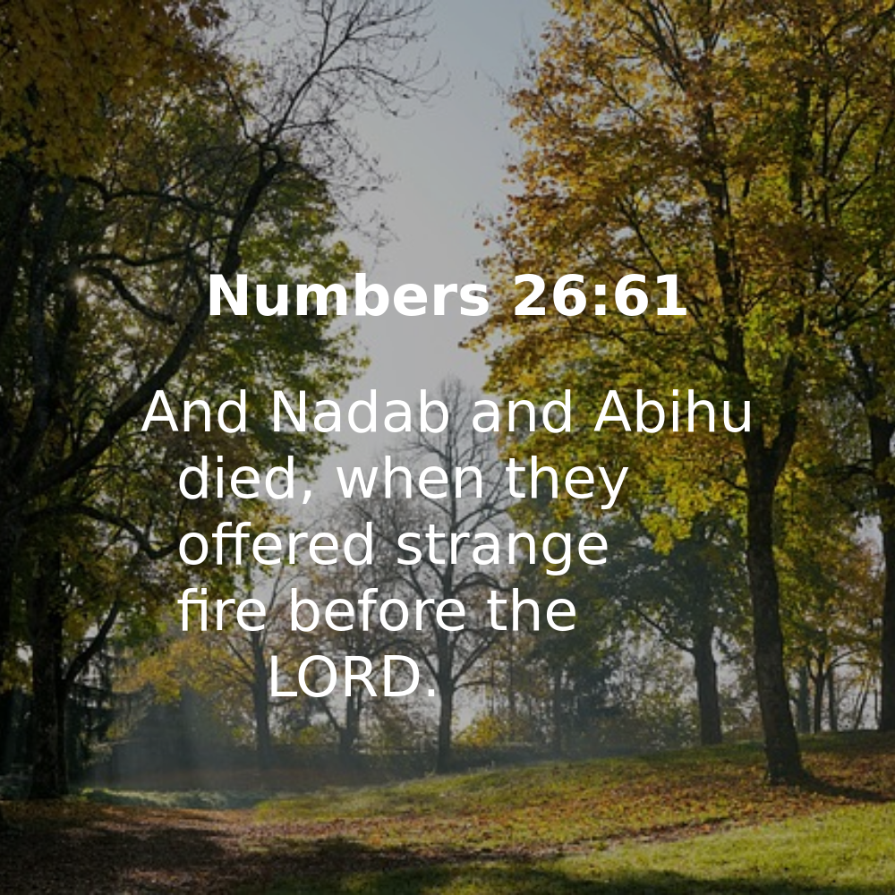 Numbers 26:61 - Bibleverses.net