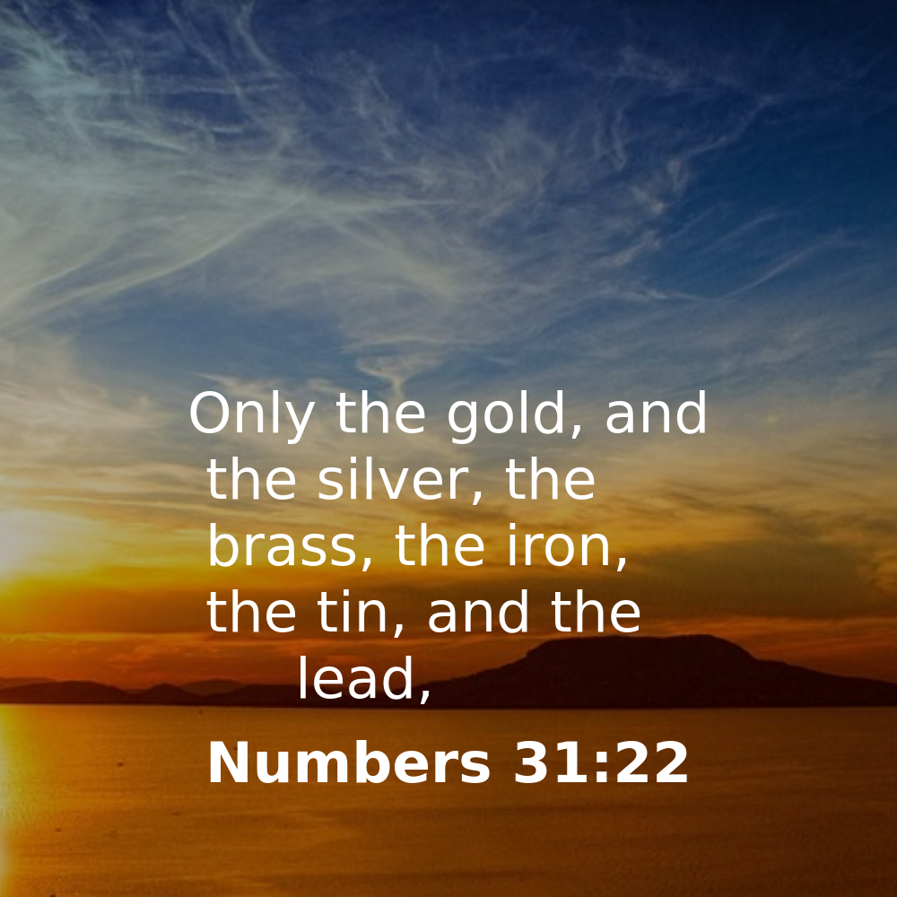 Numbers 31:22 - Bibleverses.net