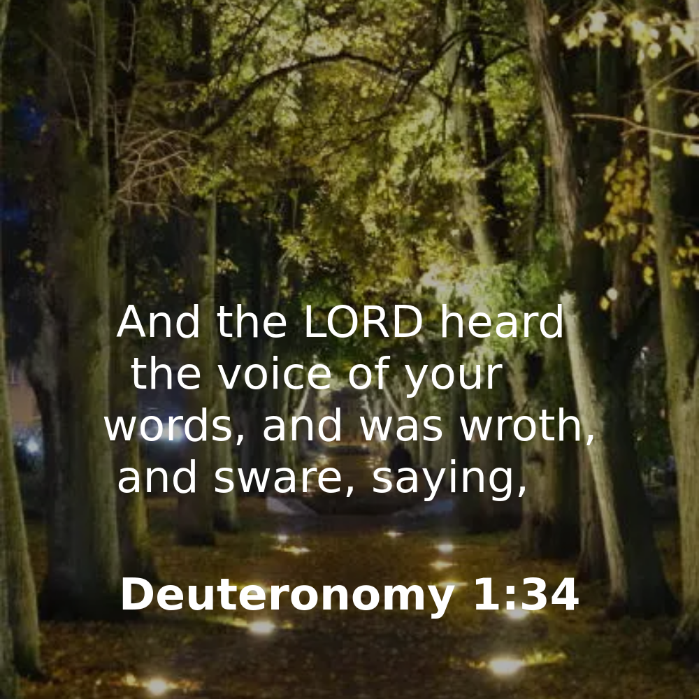 Deuteronomy 1:34 - Bibleverses.net