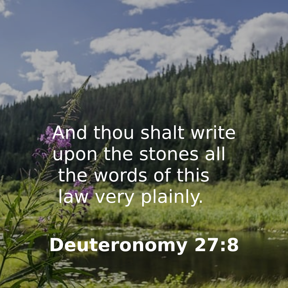 Deuteronomy 27:8 - Bibleverses.net