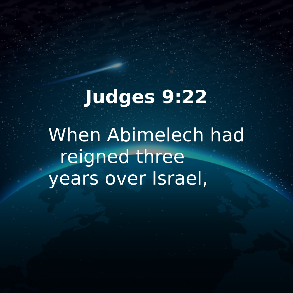 Judges 9:22 - Bibleverses.net